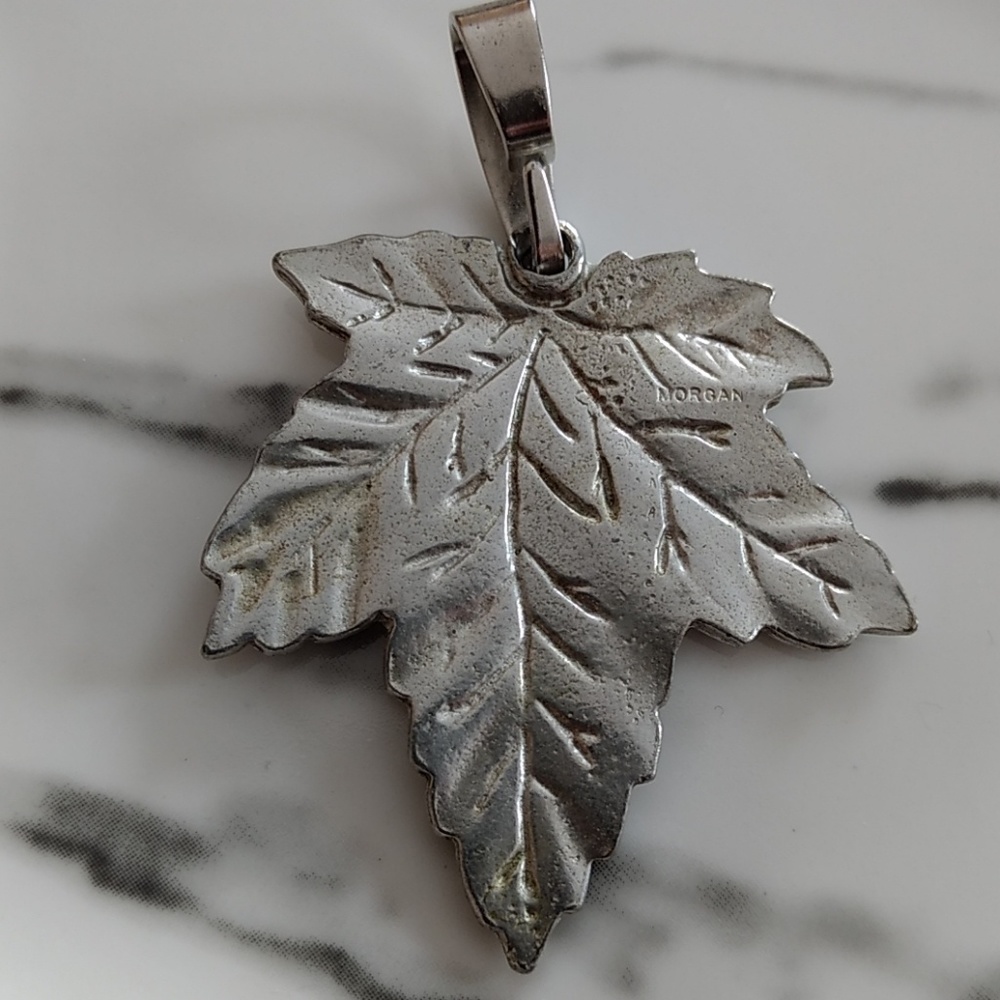 💰Silver leaf pendant - Picture 2 of 2